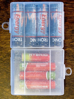 Batteries in battery holders