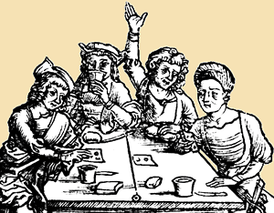 Renaissance woodcut of card-players