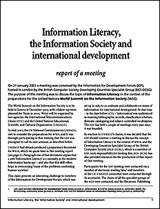 InfoLit2003 report