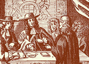 Titus Oates reveals the Popish Plot to Charles II